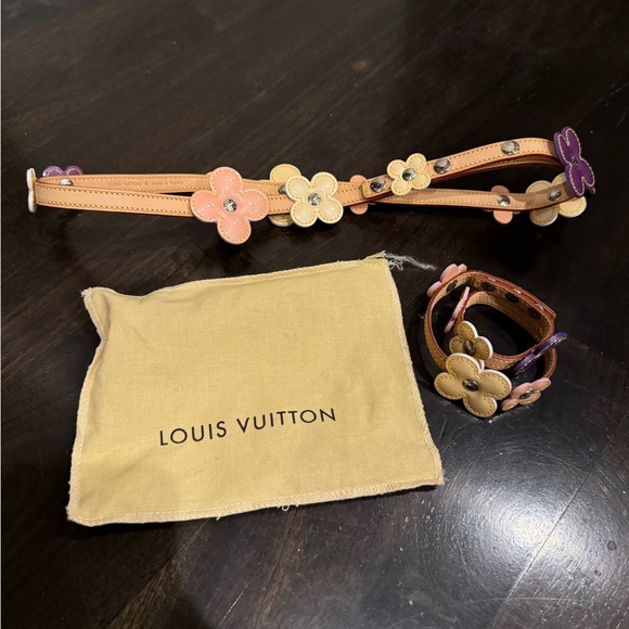 Louis Vuitton Leather Monogram Vernis Fleur Wrap Station Belt - Picture 1 of 8